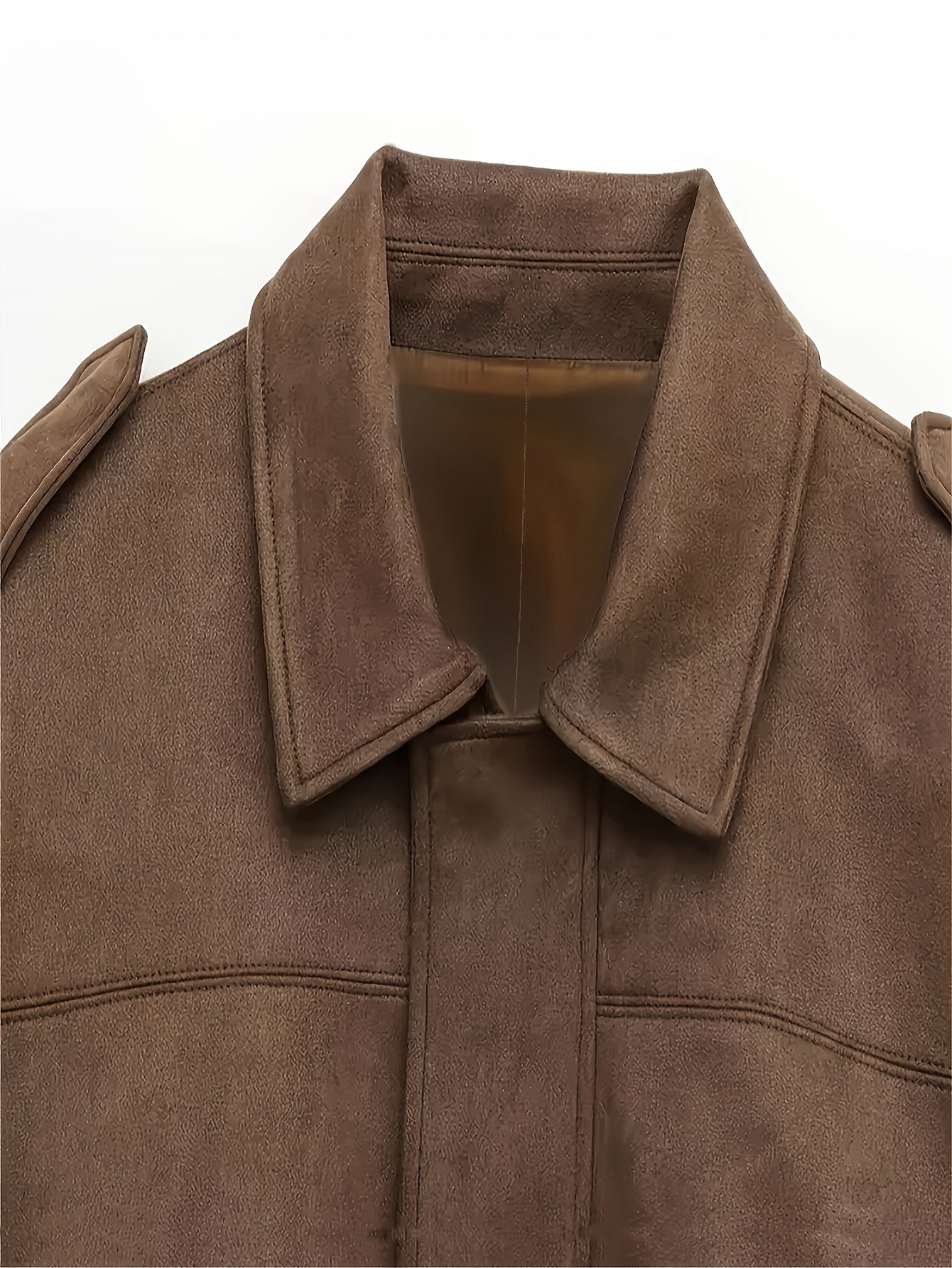 Siena™  | Krótka kurtka zamszowa w stylu retro